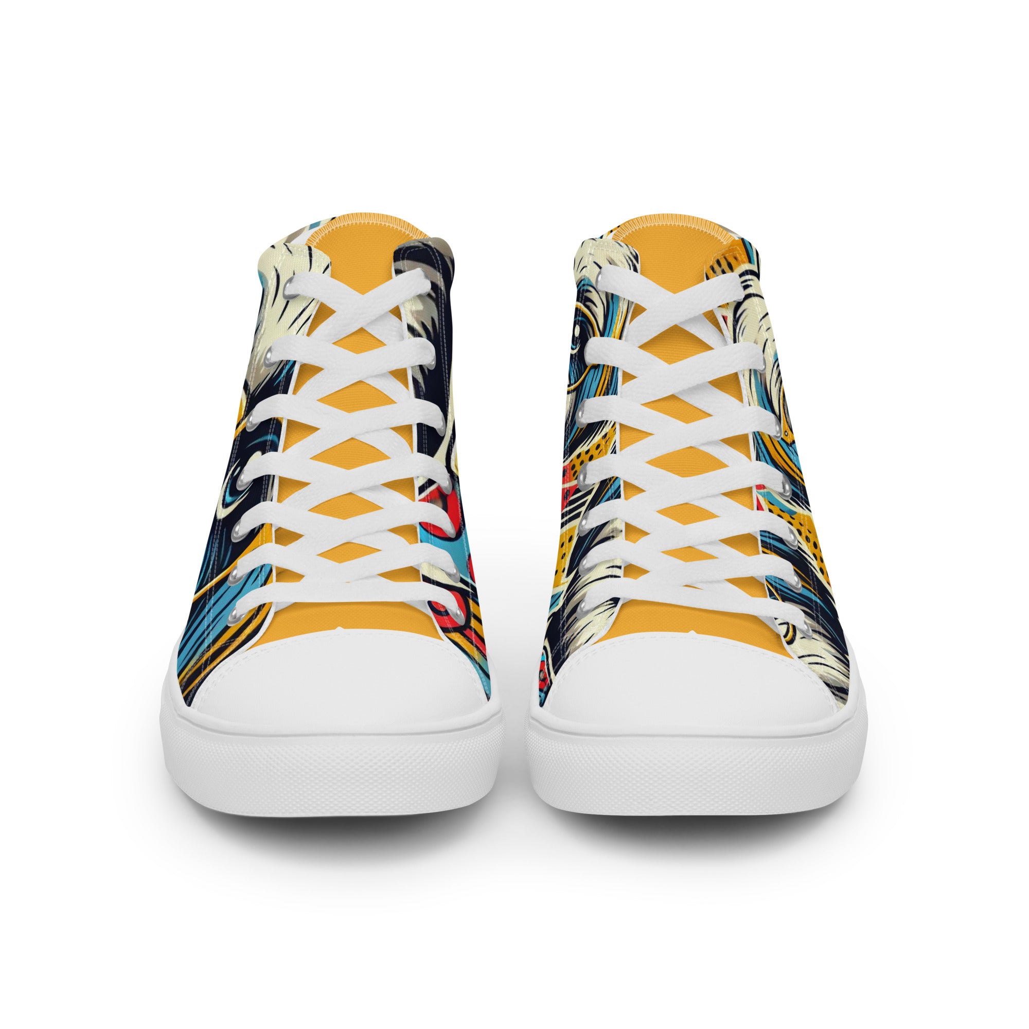 Men’s Dog Lover High-Tops, Shih Tzu Print, Breathable Canvas Sneakers