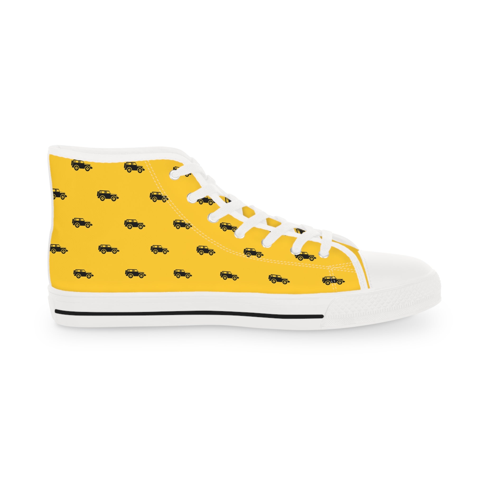 Men’s High-Top Canvas Sneakers with Beetle Print – Bold & Unique