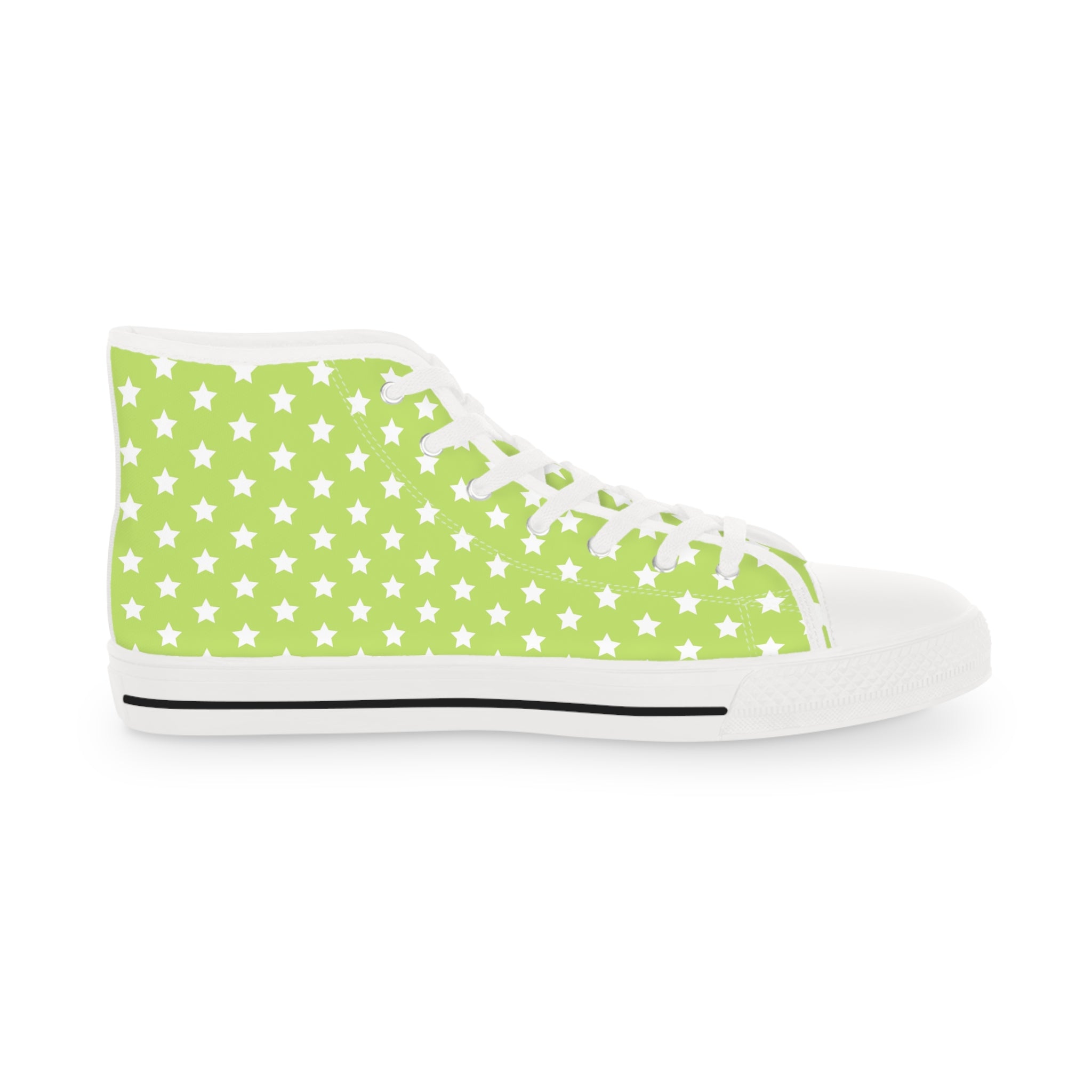 Men’s High-Top Canvas Sneakers with Star Print – Simple & Stylish