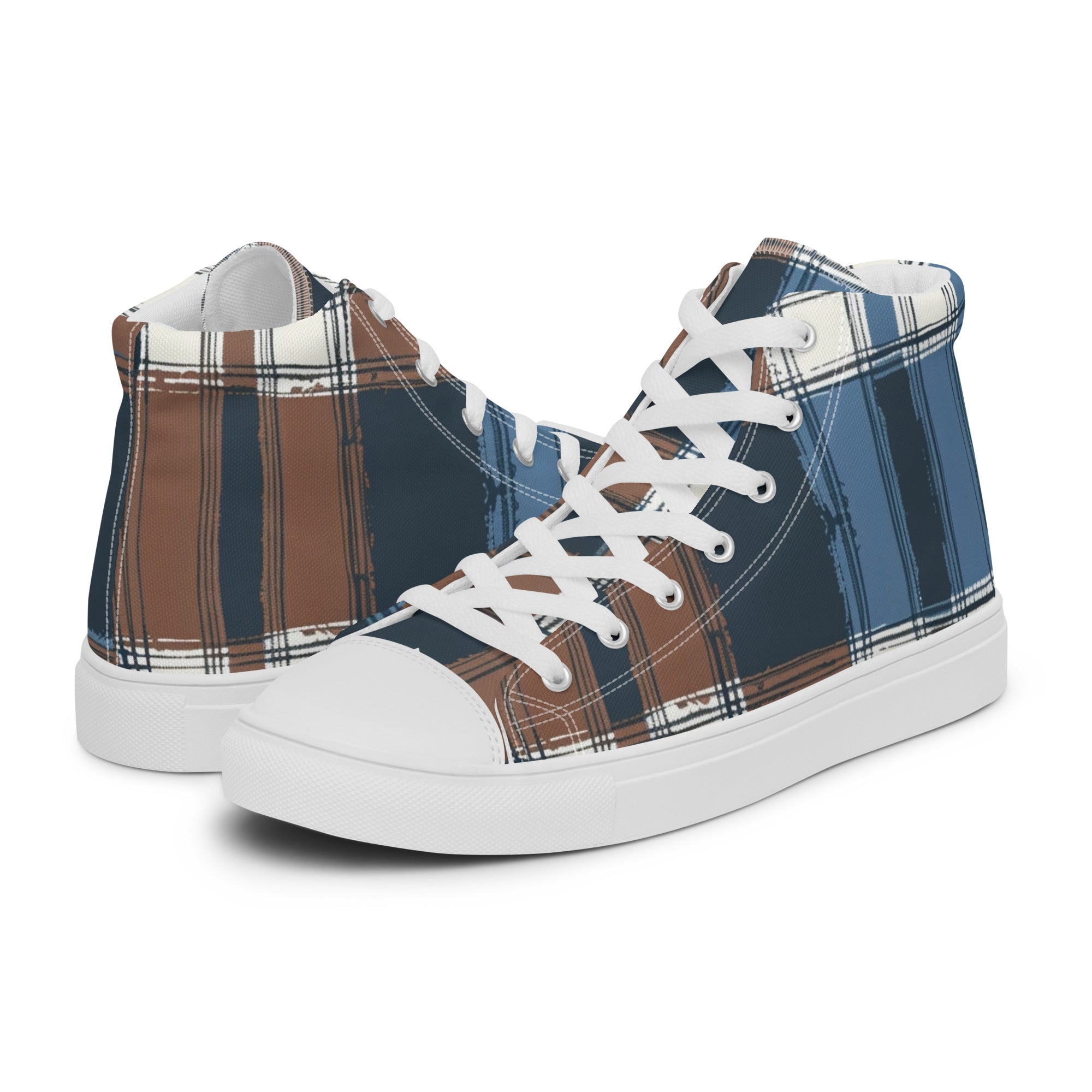 Mens High Top Sneakers With Geometric Patterns For A Modern Look Gj14E