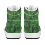 Stylish Christmas High Top Leather Sneakers with Tree Branch Print