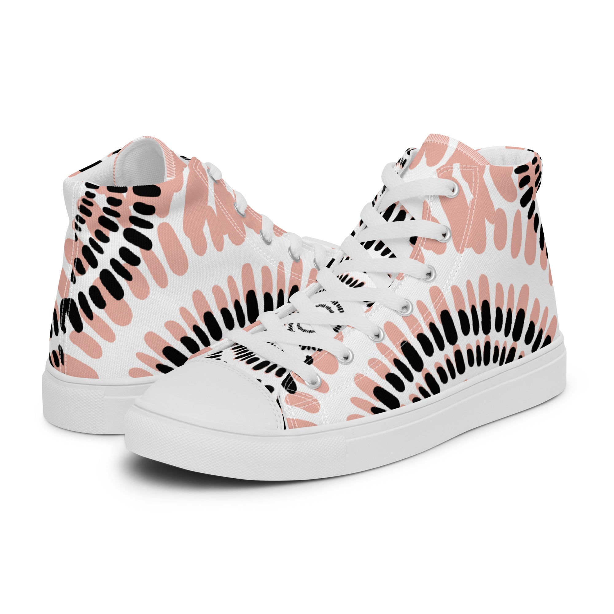 Womens High Top Sneakers Abstract Burst Print Modern Canvas Shoes Zczlb