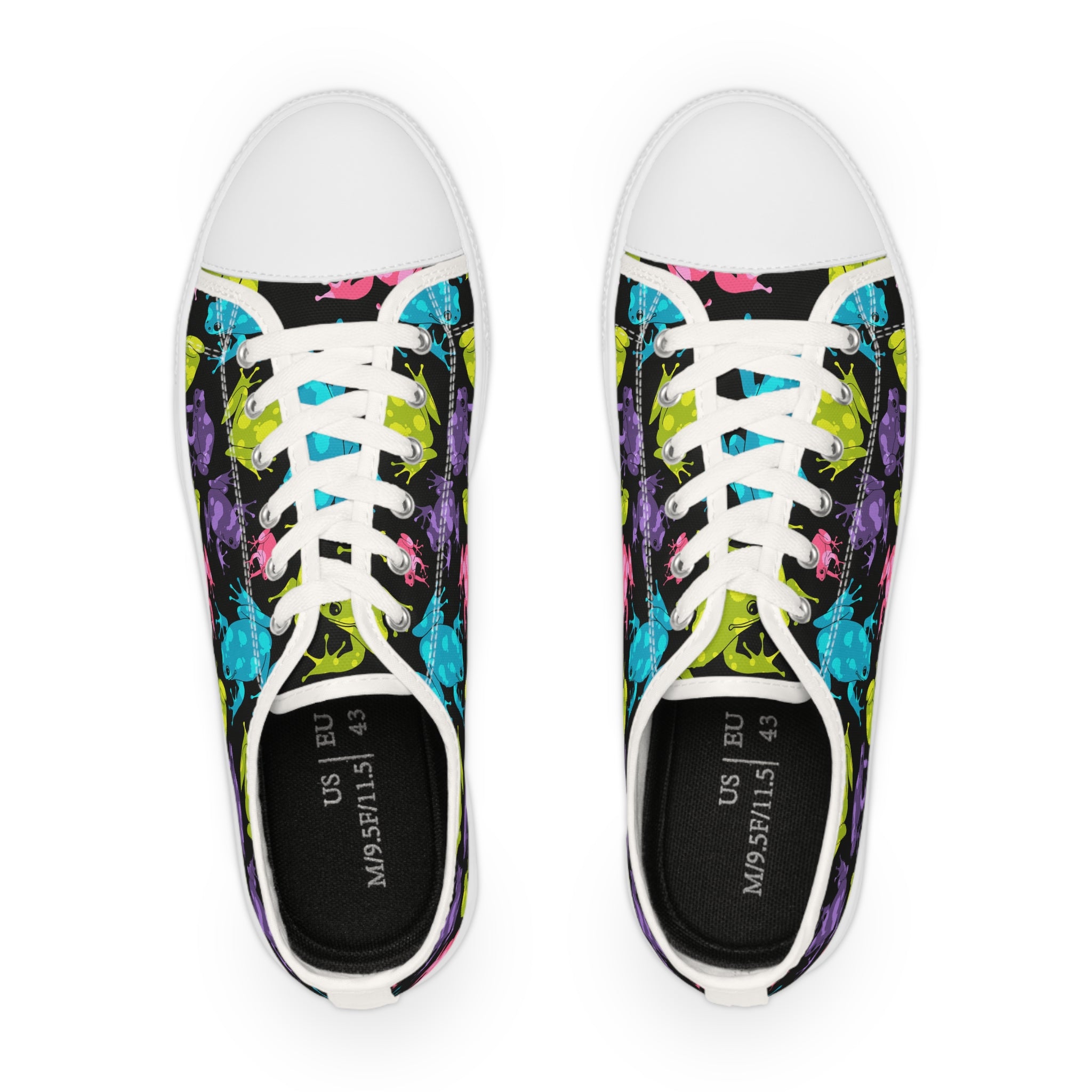 Men’s Beetle Pattern Low-Top Sneakers – Vibrant Insect Design