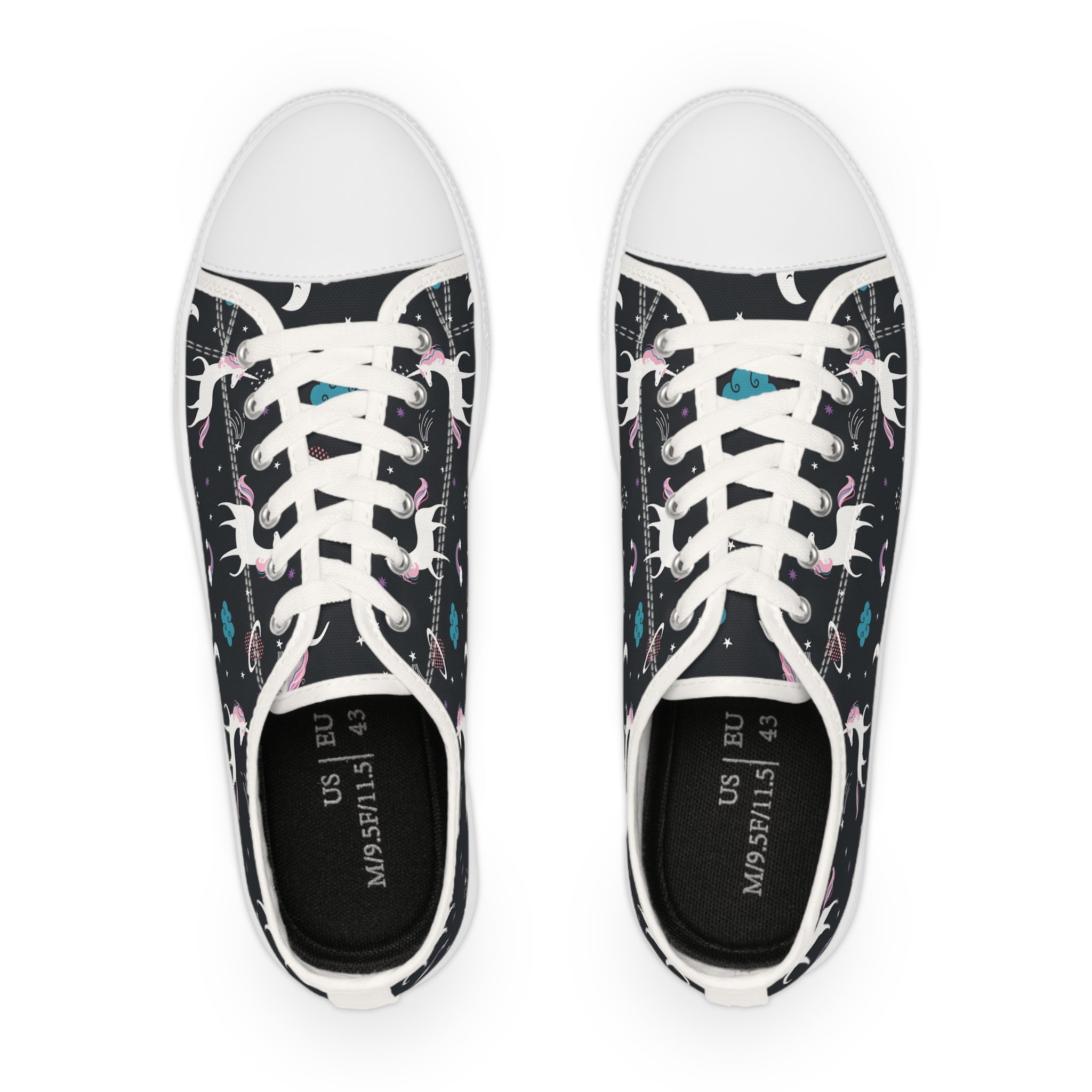 Men’s Cosmic Unicorn Low-Top Sneakers – Magical Space-Themed Design