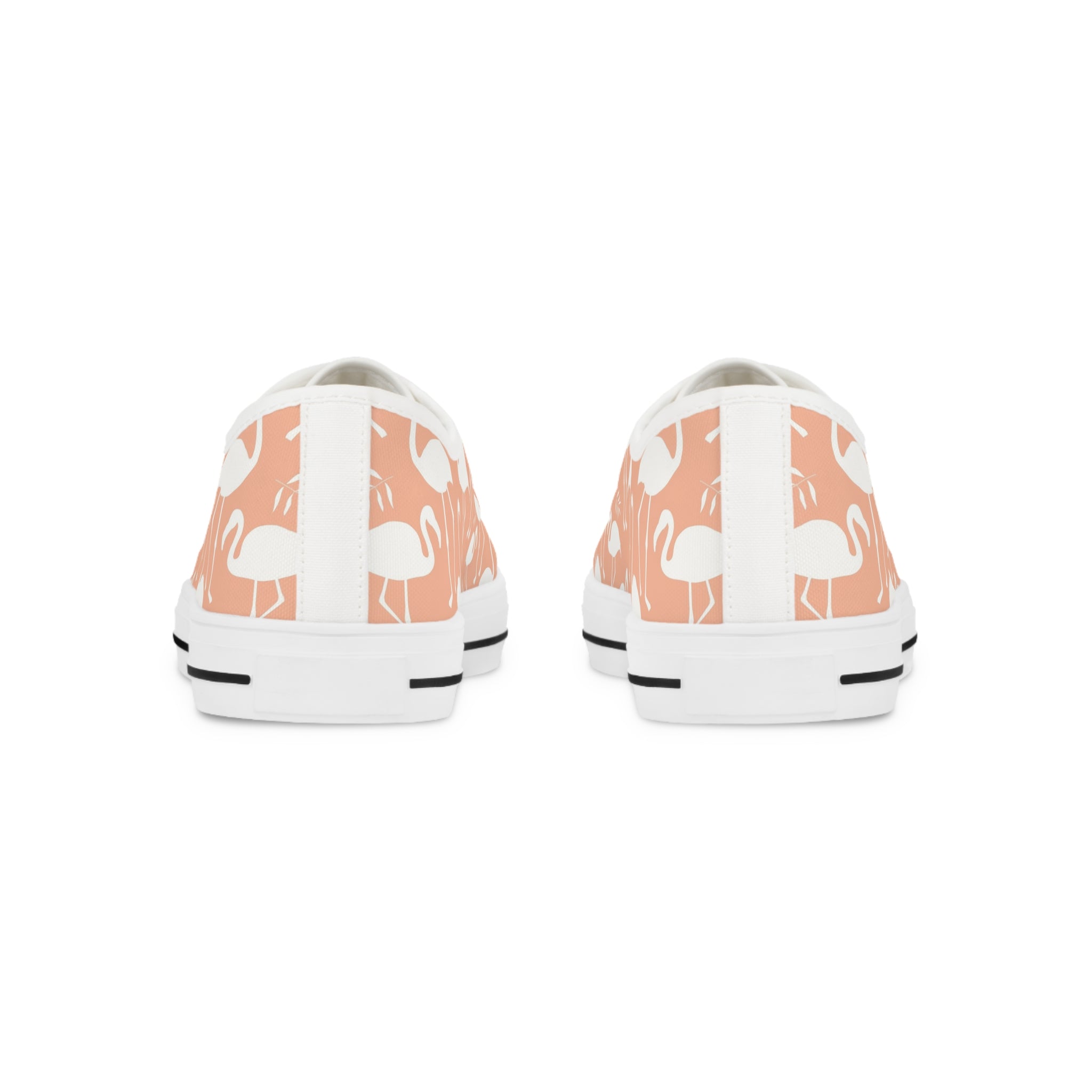 Men’s Flamingo Pattern Low-Top Sneakers – Tropical Pink Design