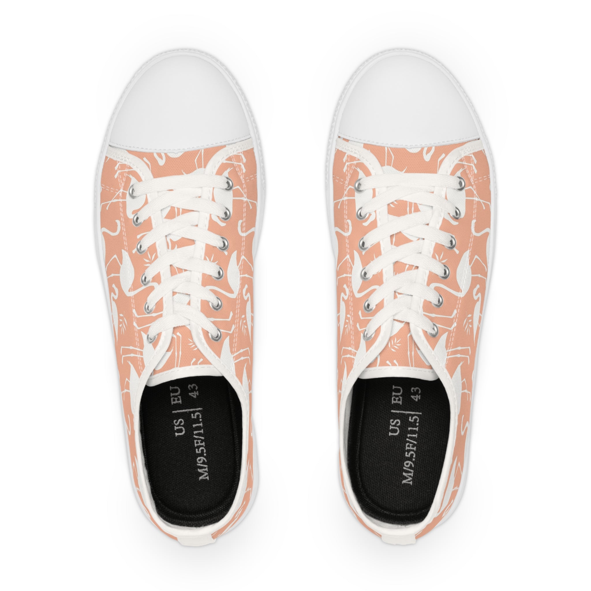 Men’s Flamingo Pattern Low-Top Sneakers – Tropical Pink Design