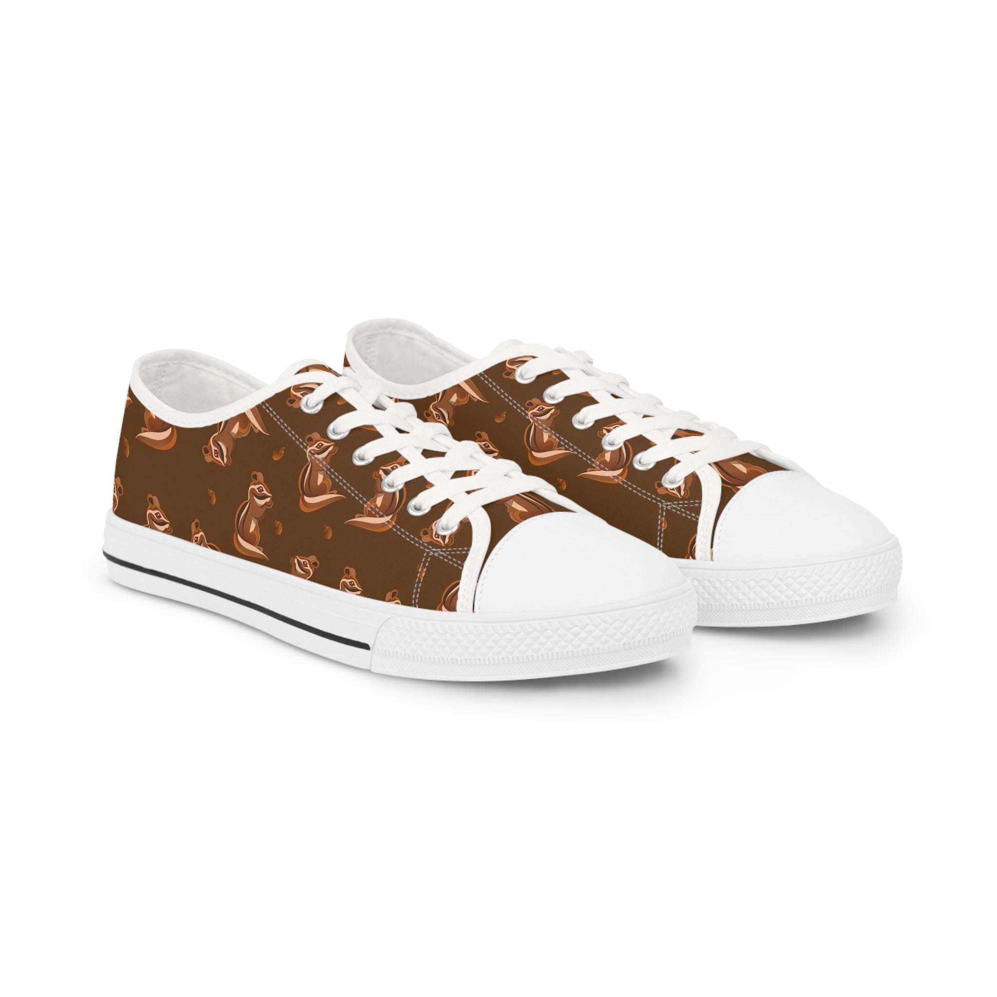 Mens Fox Pattern Low Top Sneakers Minimalist Woodland Design Ny1V8