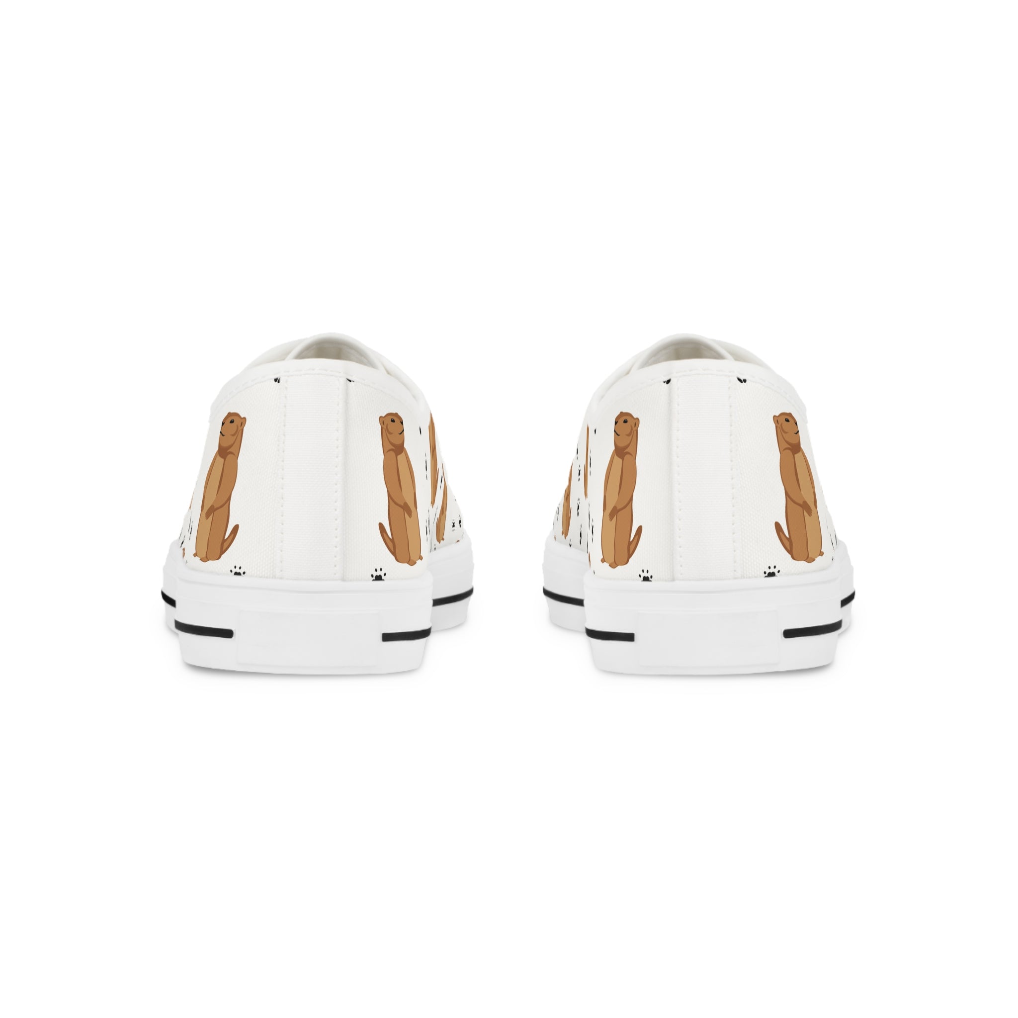 Men’s Prairie Dog Pattern Low-Top Sneakers – Nature-Inspired Animal Design