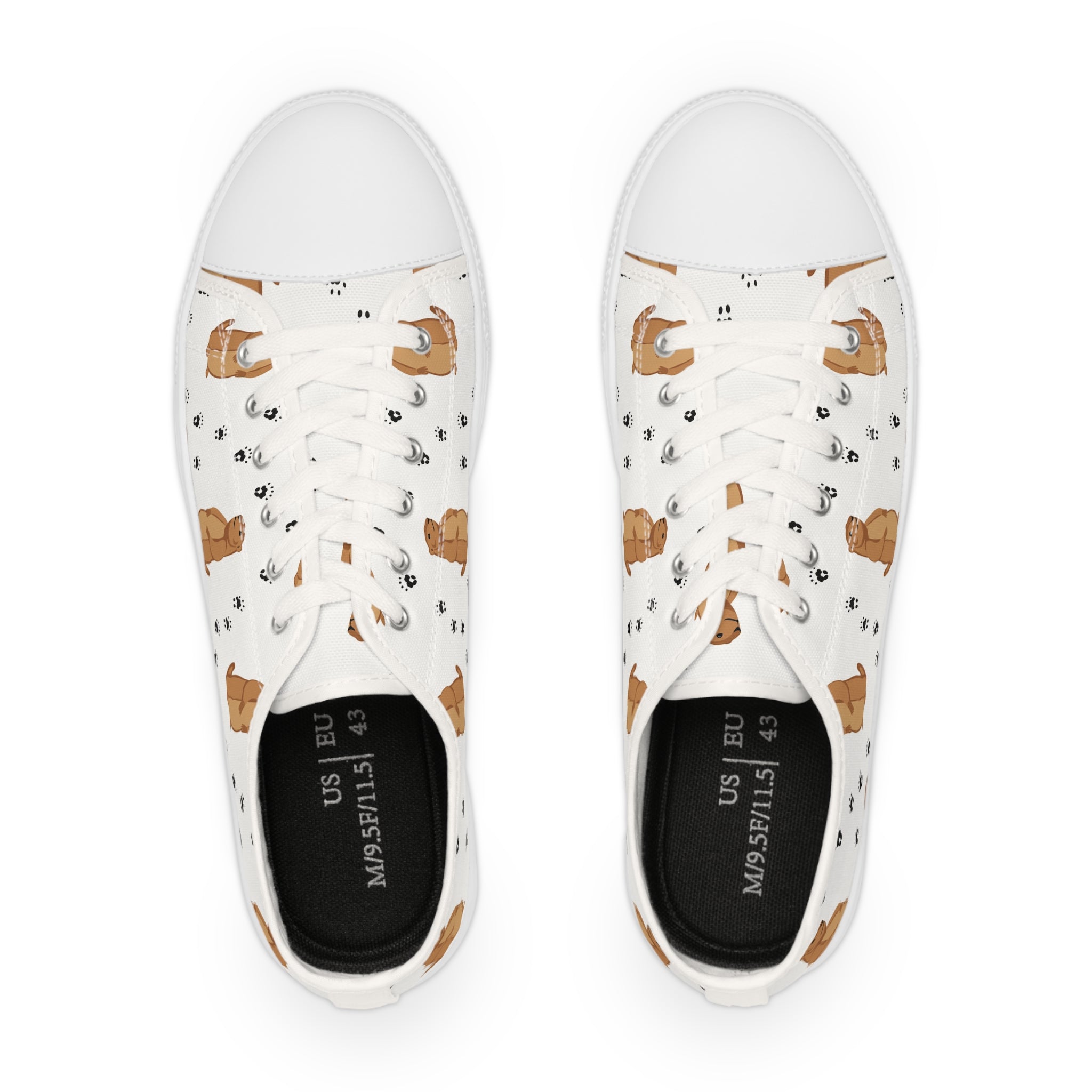 Men’s Prairie Dog Pattern Low-Top Sneakers – Nature-Inspired Animal Design