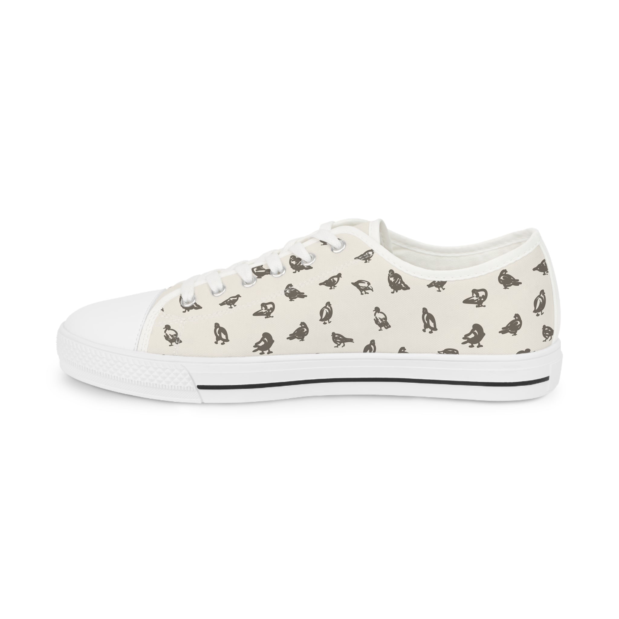 Men’s Rocket Ship Pattern Low-Top Sneakers – Minimalist Space Design